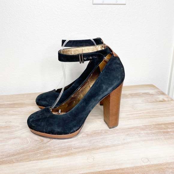 sam edelman lyla black suede high heels 9 - Picture 4 of 16